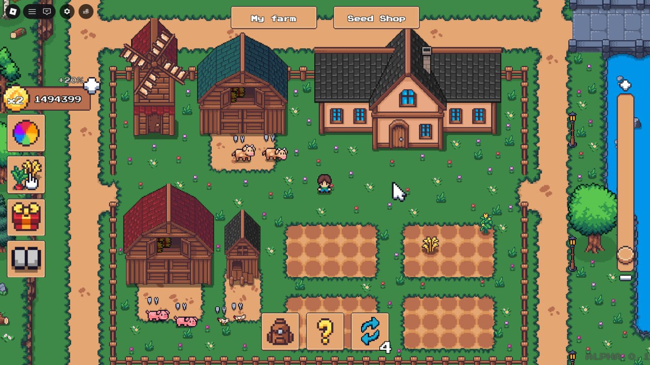 Pixel Farm Tycoon 2D gameplay scene 3